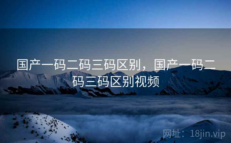 国产一码二码三码区别,国产一码二码三码区别视频 国产一码二码三码区别,国产一码二码三码区别视频